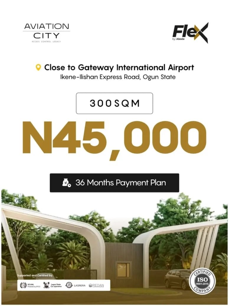 Aviation City flyer from the developer, 300 sqm plot
